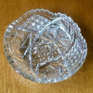 Antique Cut Glass Nappy Bowl or Candy Dish
